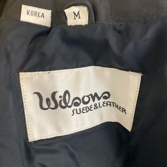 Wilson’s Vintage Leather Moto Biker Jacket Black - Picture 10 of 11